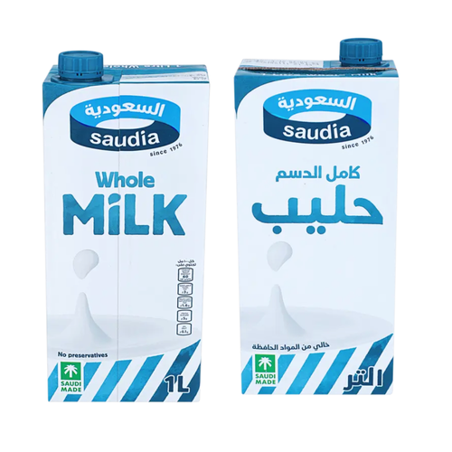 السعودية حليب كامل الدسم 1 لتر