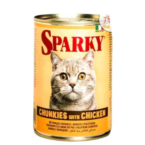  Sparky Wet Cat Food with Chicken Chunks 415 G