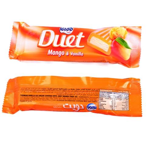 Igloo Duet Ice Cream Mango & Vanilla 65 ML