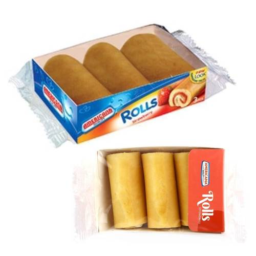 Americana Swiss Roll Strawberry 60 G 3 PC