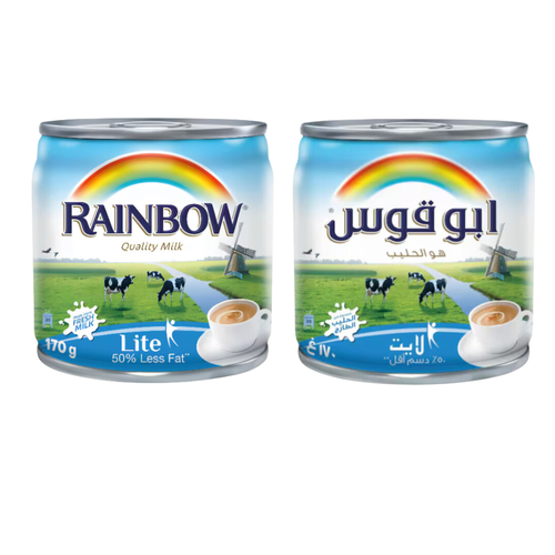 ابو قوس حليب مبخر لايت 170 مل