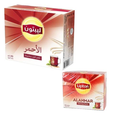 ليبتون شاي أحمر طعم ثقيل ومضبوط 100 كيس