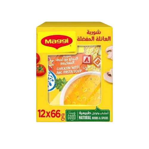 Maggi Chicken Soup With Letters 66 G 12 Sachets