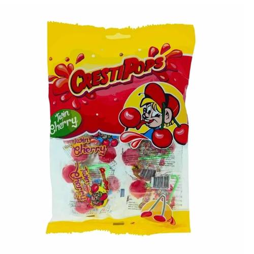 Crestipops Twin Cherry Candies 13.5 G