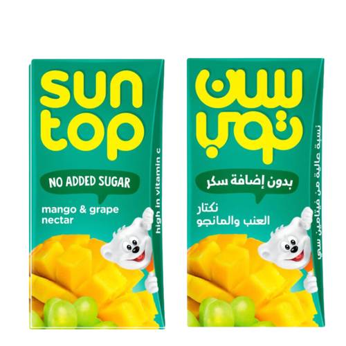 سن توب مانجو وعنب بدون سكر 125 مل