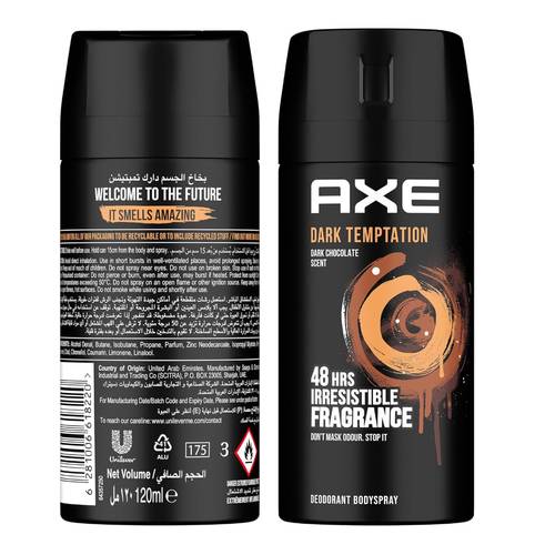 AX Dark Temptation Deodorant And Body Spray For Men 120 ML