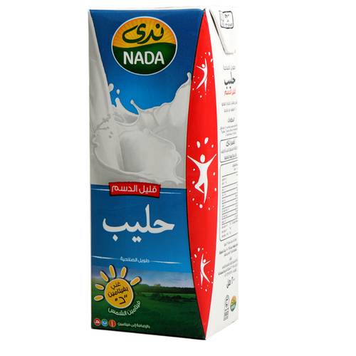 ندى حليب طويل الأجل قليل الدسم 185 مل 