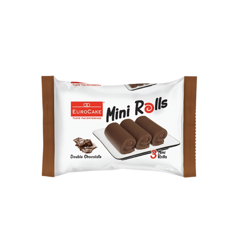 Eurocake Mini Roll Cake Double Chocolate 60 G 3 PC