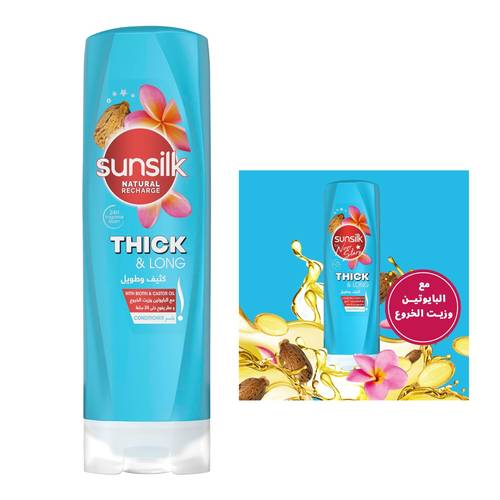 Sunsilk Thick & Long Conditioner with Biotin & Castor Oil 340 ML