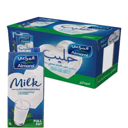 المراعي حليب كامل الدسم طويل الأجل ١٢ × ١ لتر