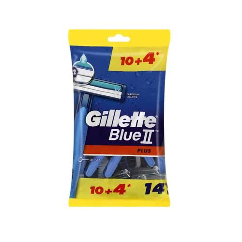 Gillette Blue2 Plus Razor 10 Pieces + 4 Free