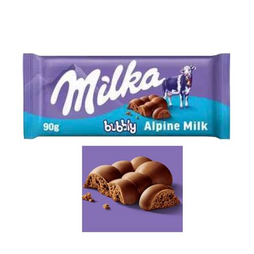 Milka Bubbly Alpine Milk Chocolate Bar 90 G