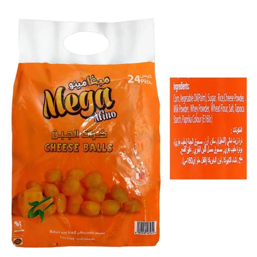 Mega Mino Cheese Balls 24 PC * 14 G
