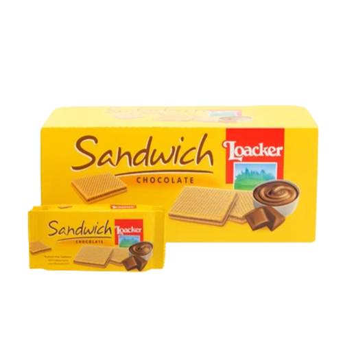  Loacker Cocoa Cream Wafer Biscuits 30 PC *25 ل