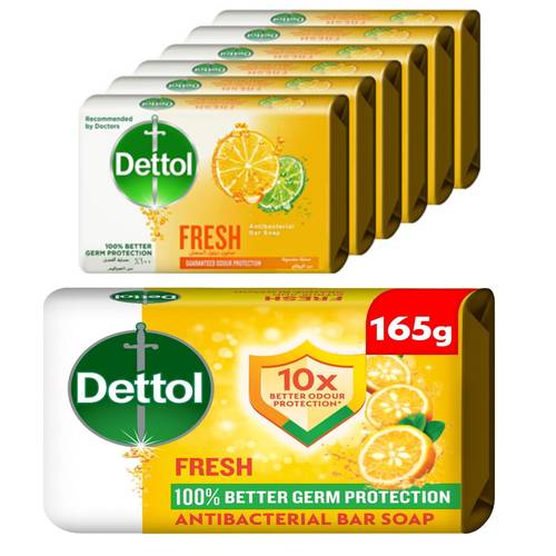 Dettol Refreshing Soap 6 Bars * 165 G