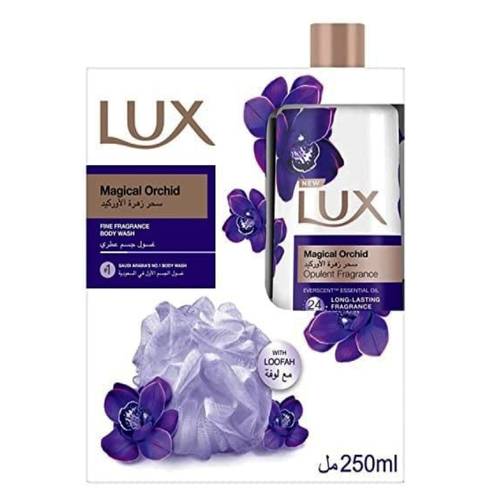 Lux Body Wash With The Magic of Orchid Flower + Loofah 250 ML