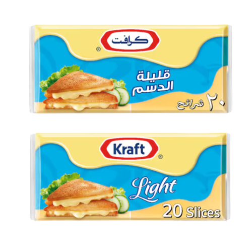  كرافت لايت شرائح جبنة  400 جرام