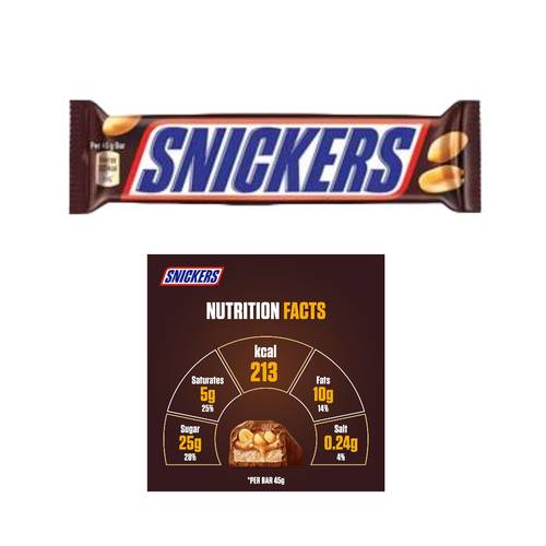 Snickers Peanut Chocolate Bar 45 G
