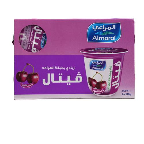 المراعي فيتال متعدد الطبقات بنكهة الكرز الأسود 6*140جرام 