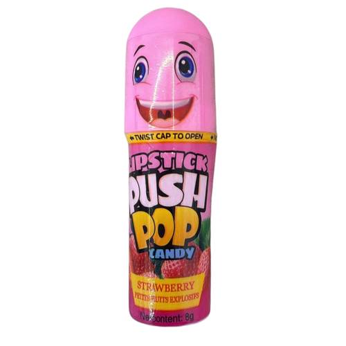 Push Pop Strawberry Flavor Lollipop 8 G