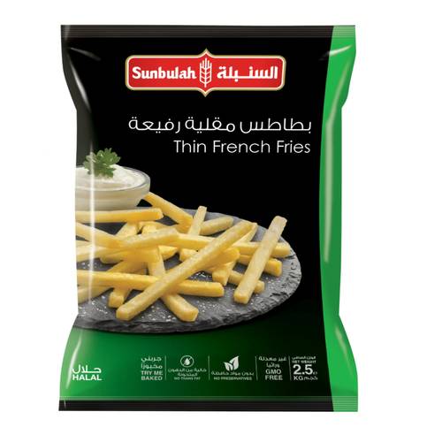 السنبله بطاطس للقلي رفيعه 2.5 كيلو جرام