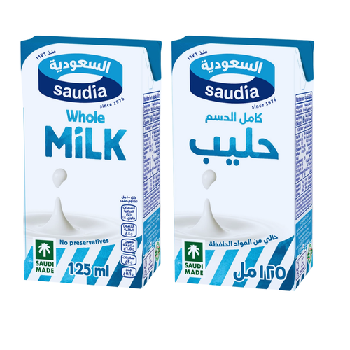 السعودية حليب كامل الدسم 125 مل   