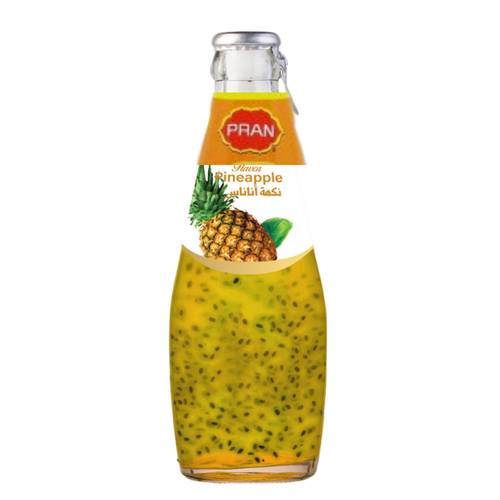 Pran Basil Seed Drink with Pineapple Flavor 285 Ml