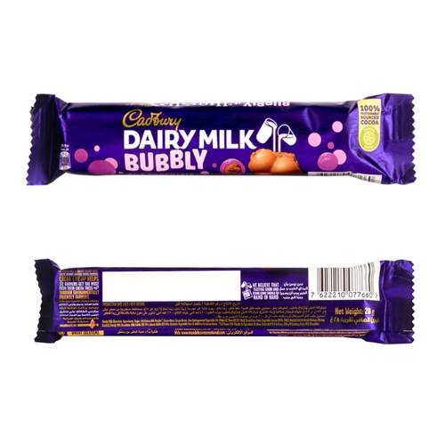 Cadbury Dairy Milk Bubbly Chocolate 28 G