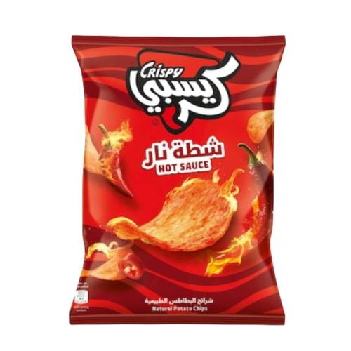 كريسبي شيبس البطاطس الطبيعية شطة نار 20 جرام 