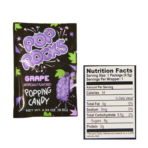 Pop Rocks Grape Flavored Candy 10 G