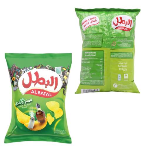 البطل بطاطس الملح والخل 110  جرام