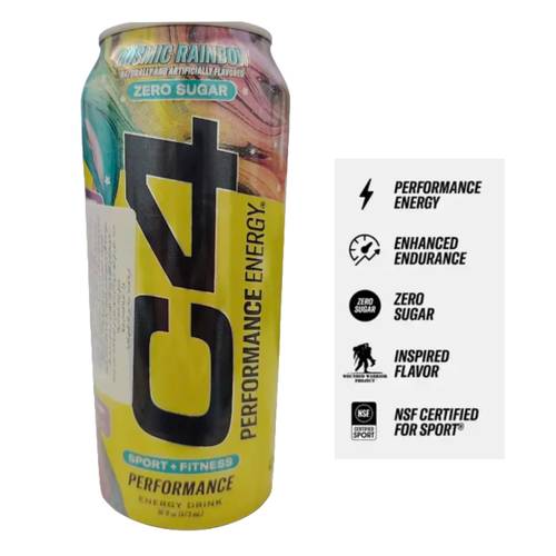 سي فور مشروب الطاقة بنكهة التوت الطبيعيه 473 مل