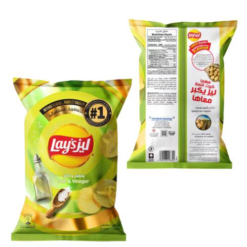  ليز شرائح بطاطس بنكهة الملح والخل 110 جرام