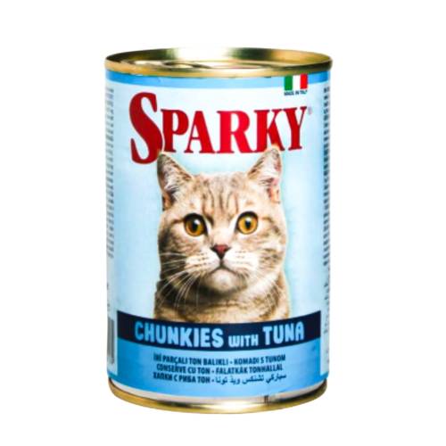 Sparky Wet Cat Food Tuna Chunks 415 G