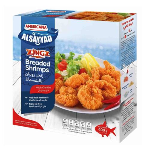 Americana Zings Spicy Breaded Shrimp 400 G