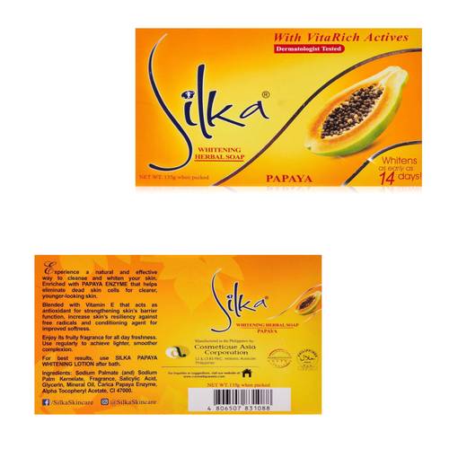 Silka Papaya Skin Whitening Herbal Soap 135 G