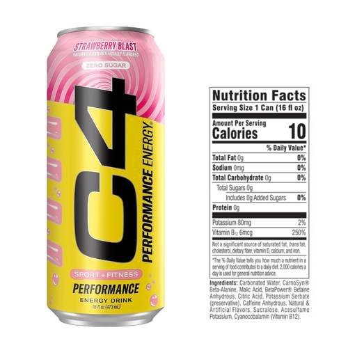 C4 Strawberry Energy Drink 500 ML