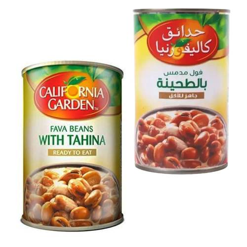 حدائق كاليفورنيا فول مدمس بالطحينة 450 جرام