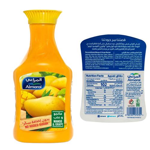 Almarai Mango & Grape Juice Without Added Sugar 1.4 L