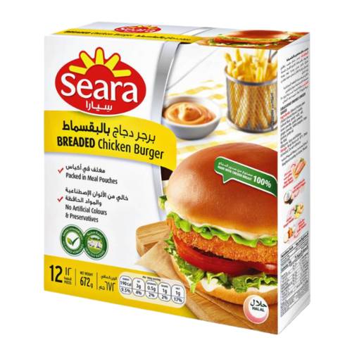 Seara Burger Chicken Breaded (12 PC ) 672 G 