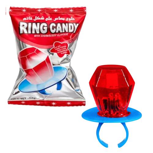 حلوى مصاص الخاتم بنكهة الفراولة 12 جرام