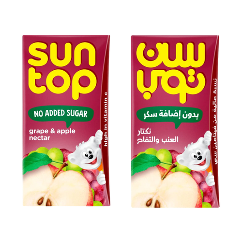 Sun Top Grape & Apple Nectar Without Sugar 125 ML