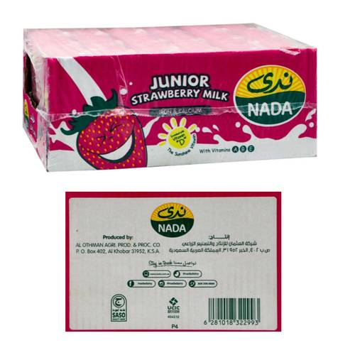 ندى جونيور حليب بالفراولة 18 * 115 مل