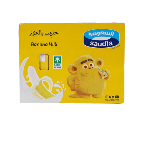 حليب السعودية بالموز 125 مل  * 18 حبة