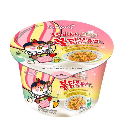 Samyang Buldak Ramen Spicy Chicken & Creamy Carbonara Flavor 120 G