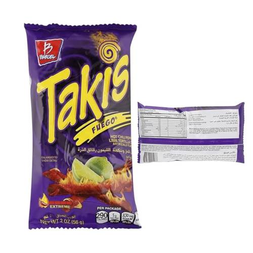 Takis Hot Chili Pepper and Lime Tortilla Chips 56 G