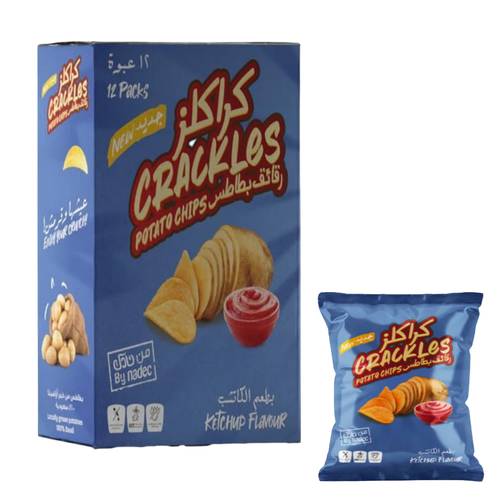 نادك كراكلز شيبس بنكهة الكاتشب 12 * 21 جرام