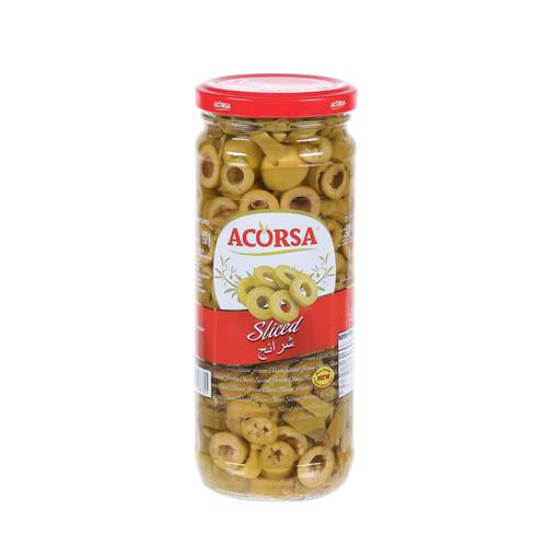 اكورسا زيتون اخضر شرائح 470 جرام 