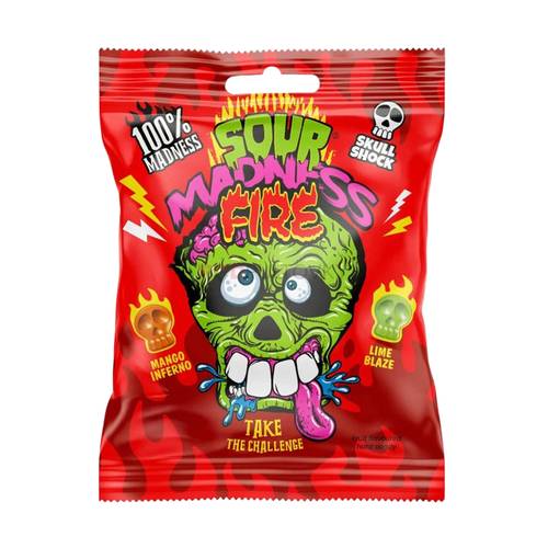 Sour Madness Fire Lollipops 60 G