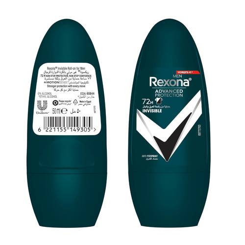 Rexona Deodorant For Men 72 Hour Protection Invisible 50 ML
